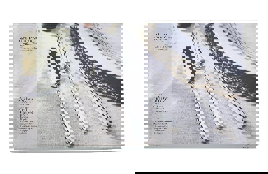 Arthur Price 'Willow' 76 Piece Stainless Steel 8 Person Gift Boxed Cutlery Set