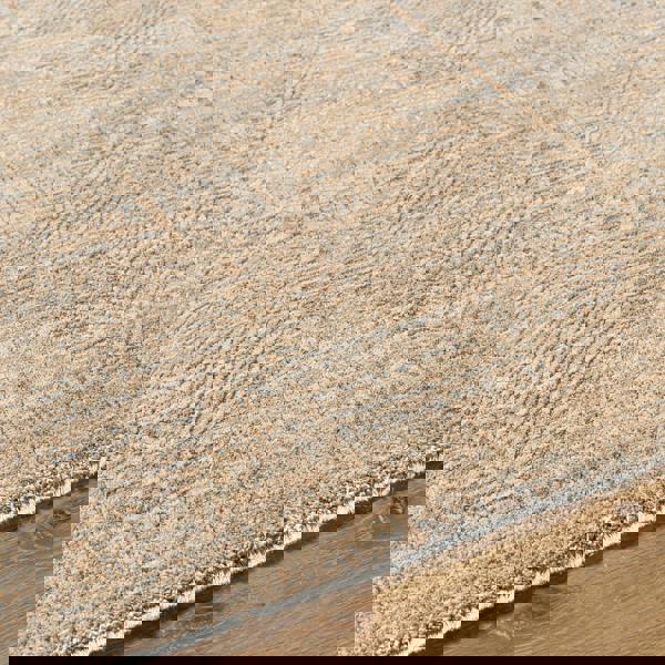 Livabliss Masterpiece-Modern Beige Brown Graphic Fringe Rug