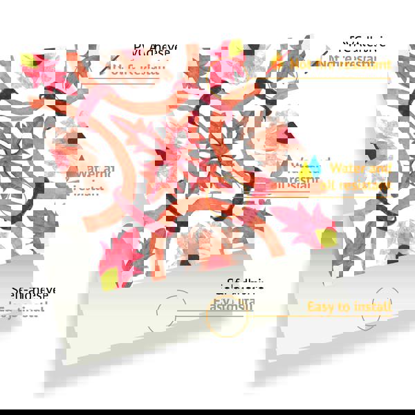 WT1518 - Moroccan Rose Red Mosaic Tile Sticker - 15 cm x 15 cm - 24 pcs