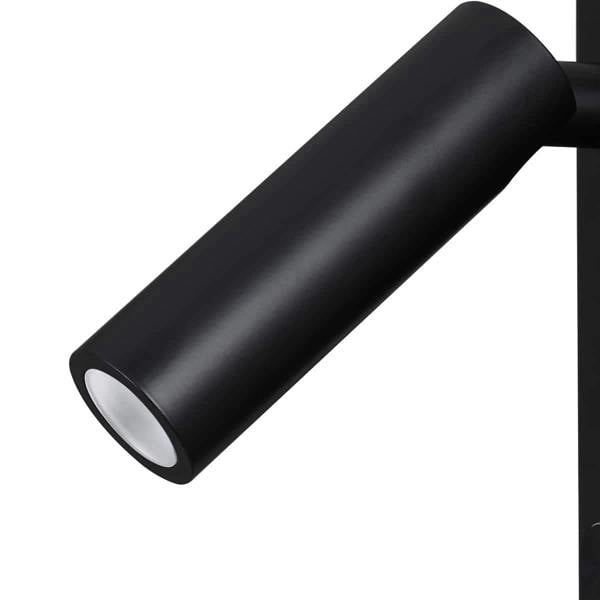 black dimmable reading light image showing the reading lamp head section