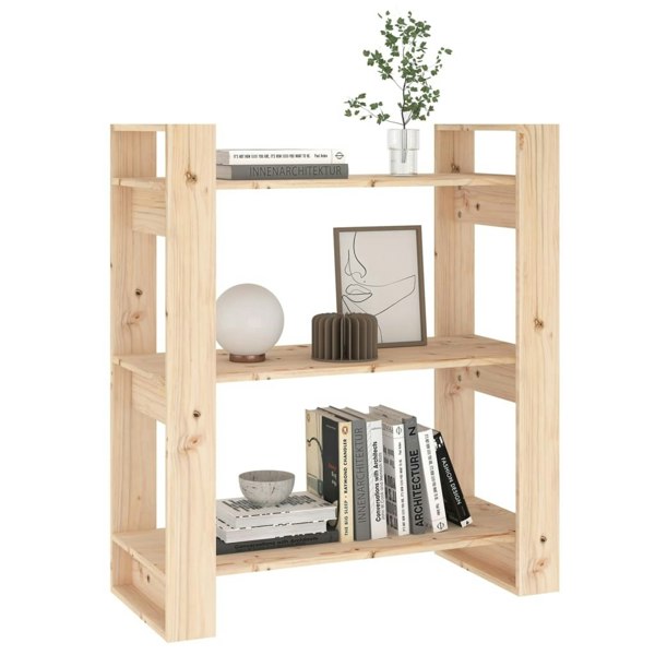 Berkfield Book Cabinet/Room Divider 80x35x91 cm Solid Wood Pine