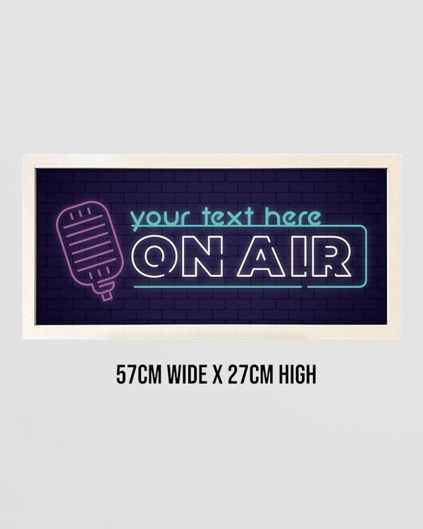Personalised Wall Art Print - On Air Studio Sign for Creators