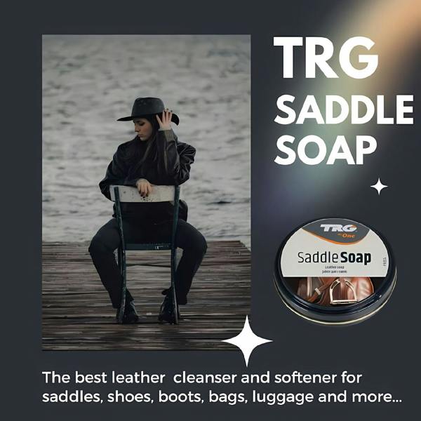 TRG Saddle Soap - Traditional Formula Leather Cleaner with Dual Action 100ml