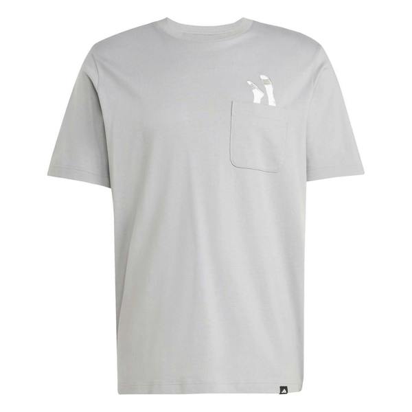 Adidas Mens Chest Pocket T-Shirt - Solid Grey - 