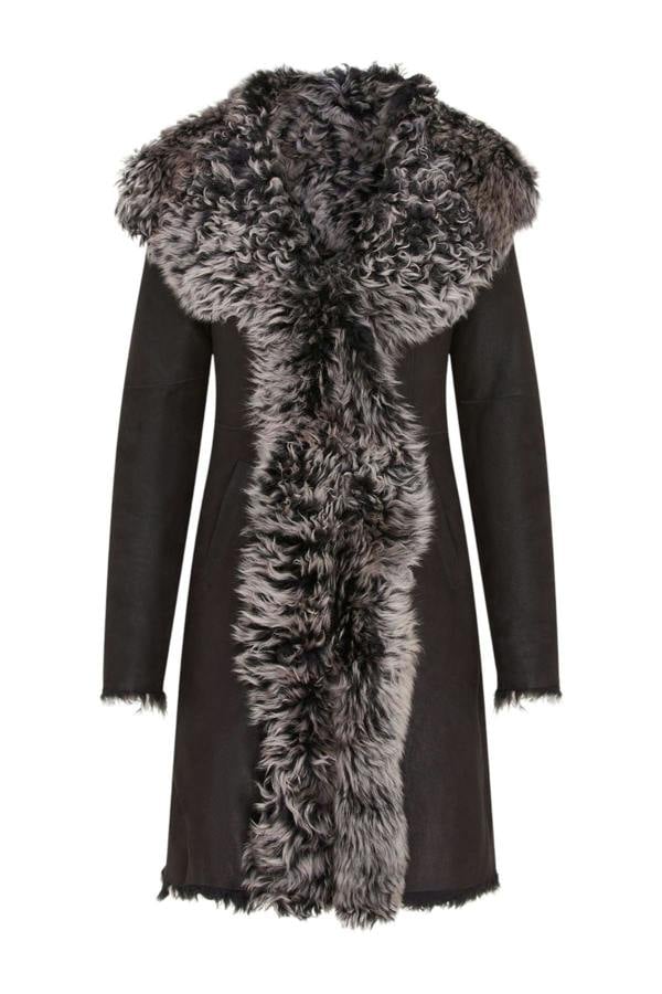 Infinity Leather Womens Toscana Sheepskin Leather Hooded Trench Coat - Coast