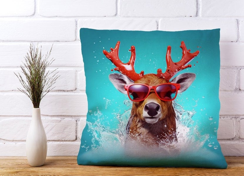 Warren Reed Rudolph With Reed Antlers Cushions