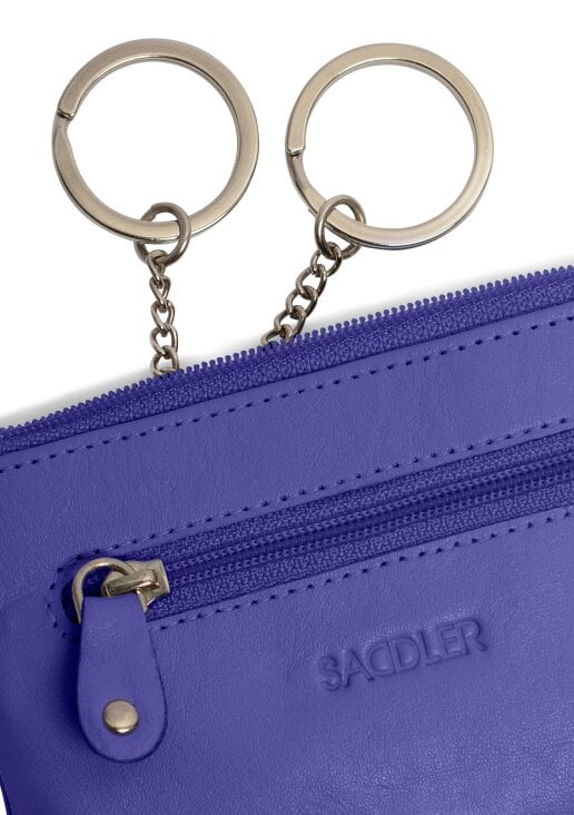 SADDLER Compact Leather Coin & Card Purse "Ellie" – Handmade by Saddler | RFID Protected & Gift Boxed | With Front Zip Pocket & Key Holder