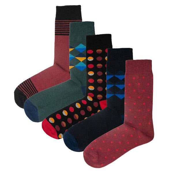 Jemsox The Timeless Selection: Men’s Luxury Organic Cotton Comfort Welt Socks (5 Pack) - UK 9-12