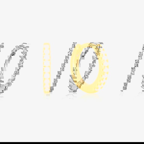 Ania Haie 14ct Gold Plated Sparkle Huggie Hoop Earrings E035-17G