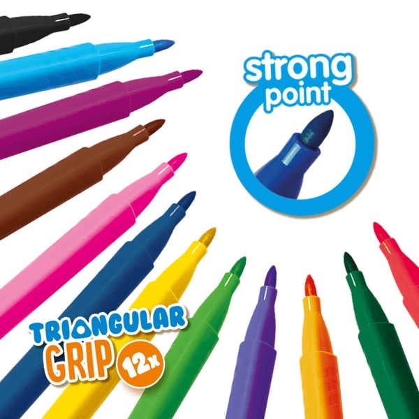SES Creative Colour by numbers - Triangular grip colouring pens