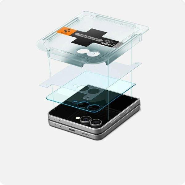 Spigen Glaster EZ Fit HD Screen Protector for Samsung Galaxy Z Flip 7 6.9" 2 Pack - AGL09585