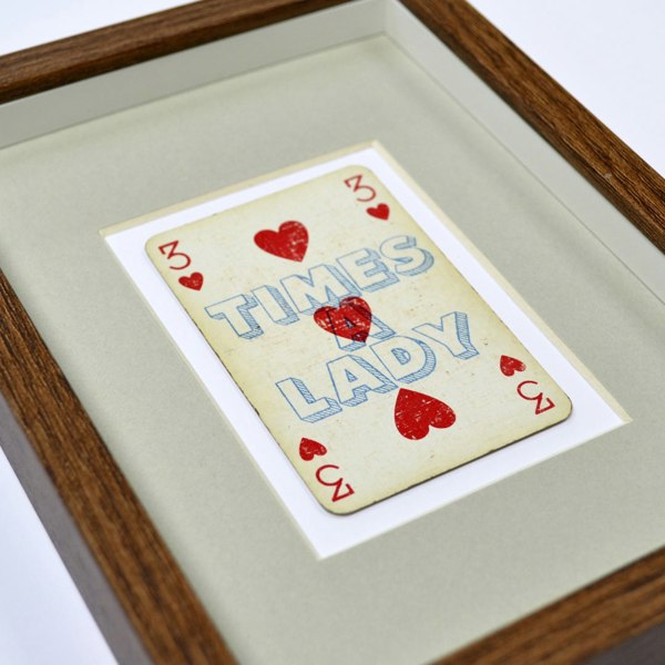 Hands & Hearts Three times a lady playing card print