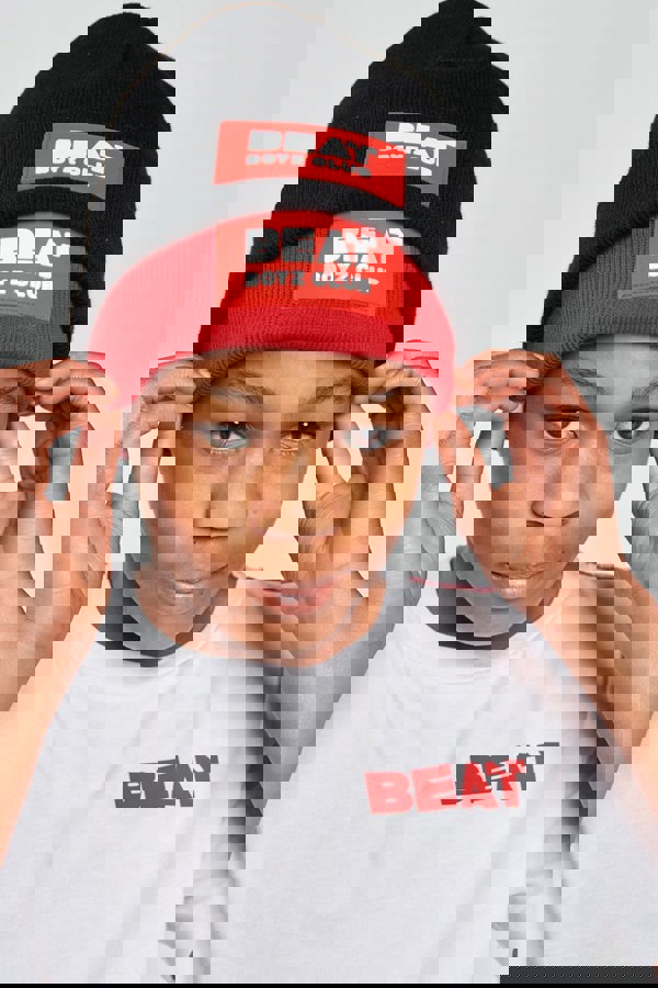 Beat Boyz Club Badge Beanie Hat - Red