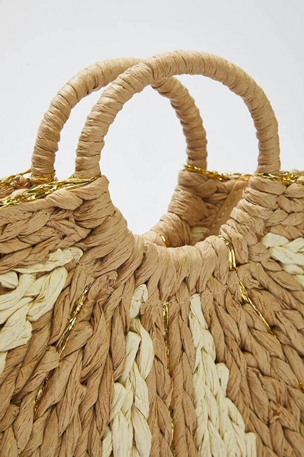 WOVCOR Oval Straw Women's Medium Size Bag