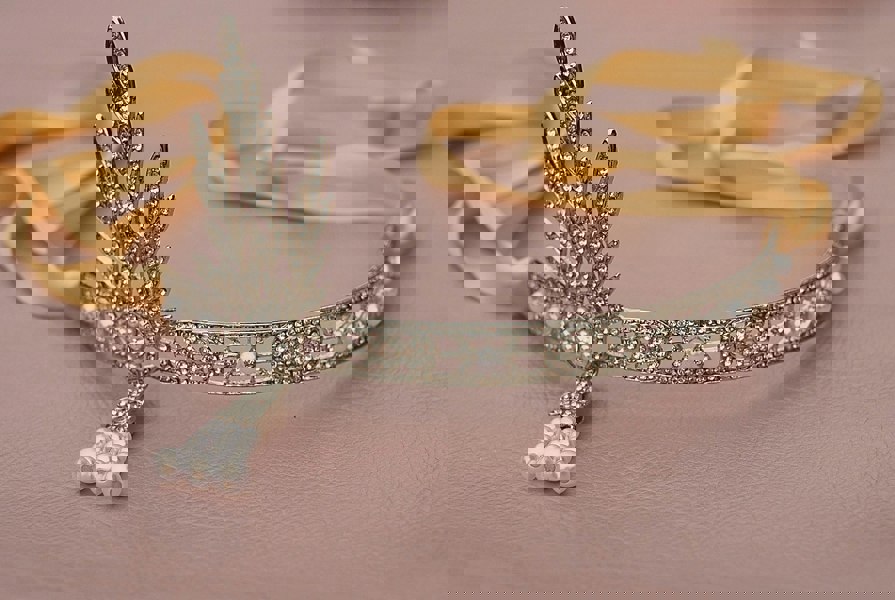 great gatsby headband silver headpiece