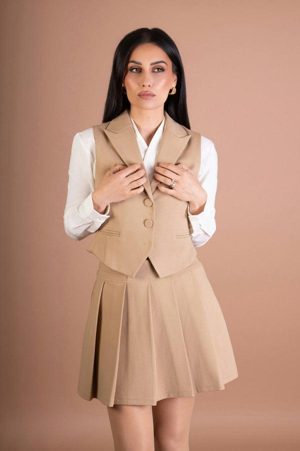 BALOU WOMENS PLEATED SKIRT