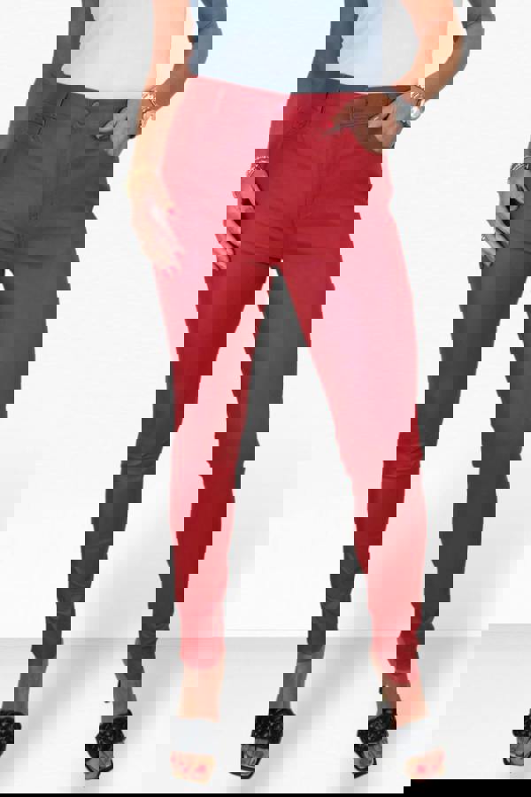 Paulo Due Womens Skinny Coated Leather Look Jeans