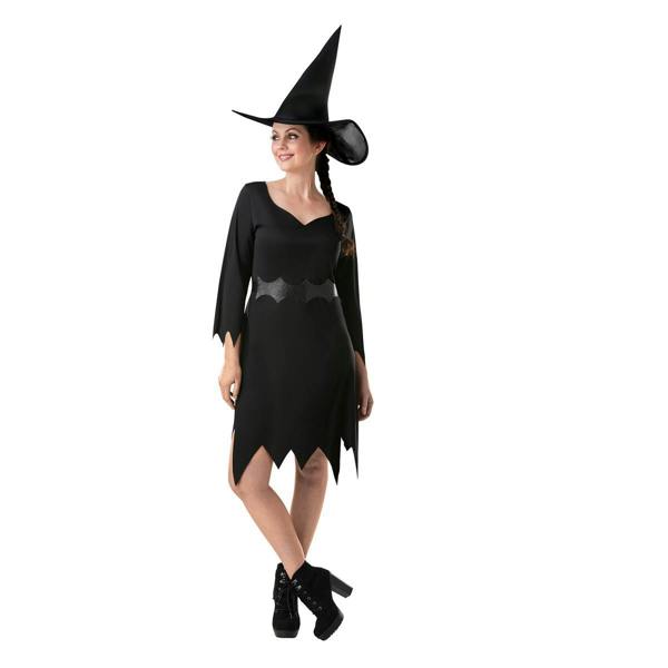 Bristol Novelty Womens/Ladies Witch Nylon Costume - Black - 
