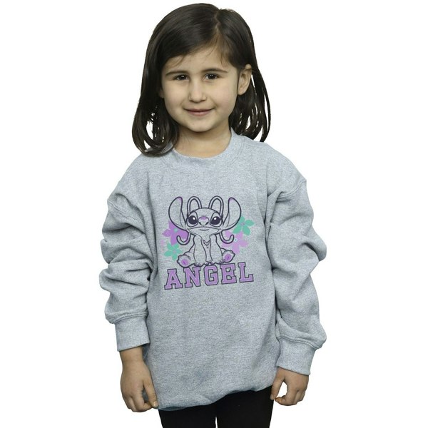 Disney Girls Lilo & Stitch Angel Sweatshirt - Sports Grey