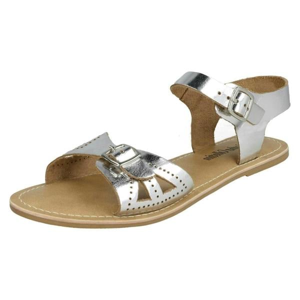 Leather Collection Ladies Leather Collection Flat Buckle Sandals