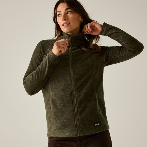 Regatta Womens Mayse Full Zip Fleece Jacket - Bark Green
