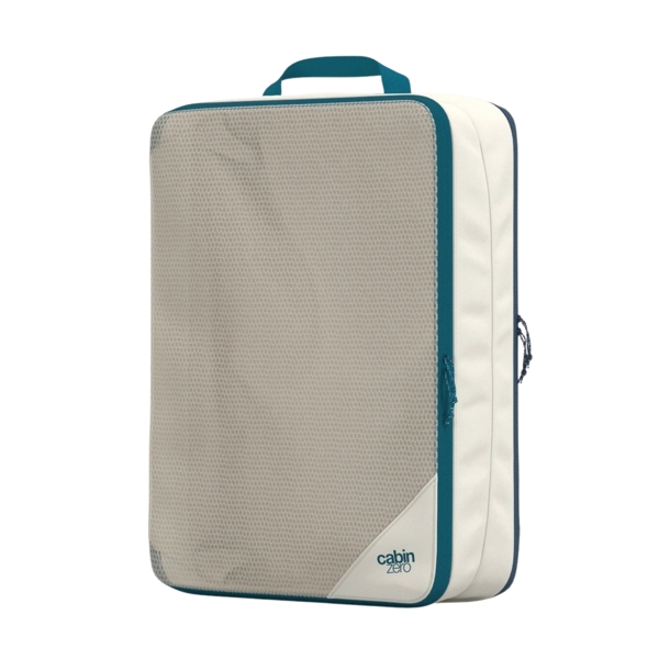 CabinZero Classic Clean Dirty Packing Cube L, Two Compartments and Mesh Window, Fully Flat