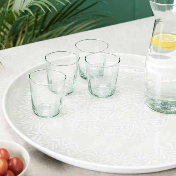Floral And Geometric Serving Tray - lifestyle shot
