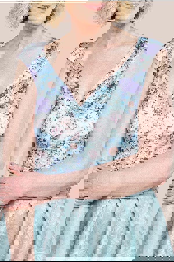 Sweetheart Floral Midi Dress - Sage Green DR3207M