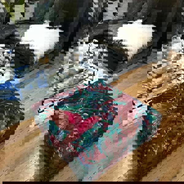 Luxury plain velvet square storage ottoman bench UK
