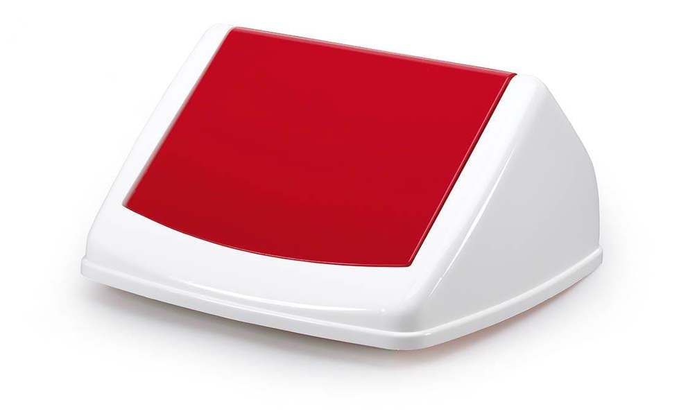Durable 40L Square Flip Swing Lid Red | Strong Recycling Bin Lid | DURABIN