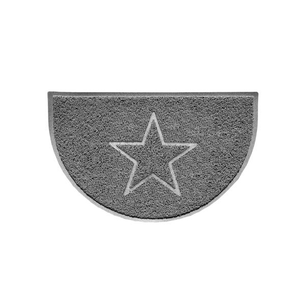 Nicoman Star Embossed Halfmoon Indoor/Sheltered Outdoor Spaghetti Doormat