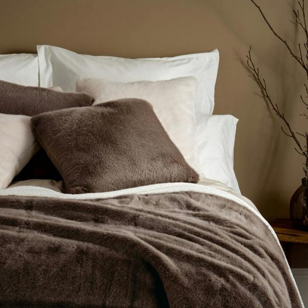 Soak&Sleep Chocolate Faux Fur Throw