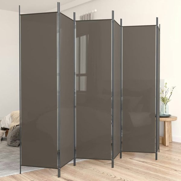 Berkfield 6-Panel Room Divider Anthracite 300x220 cm Fabric