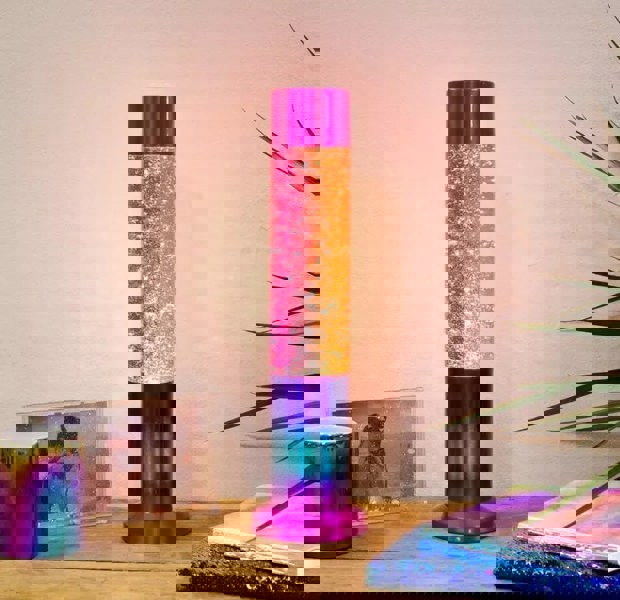 Nova Glitter Lamp Rainbow