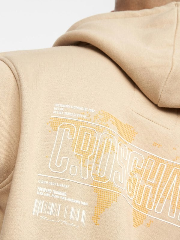 Crosshatch Bellmant Hoodie Stone