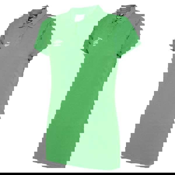 Umbro Womens/Ladies Club Essential Polo Shirt - Emerald/White