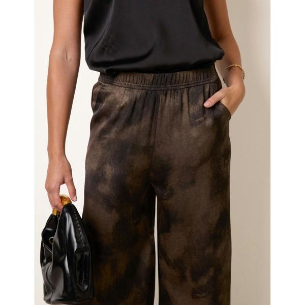 Blue Vanilla Elastic Waist Printed Trousers