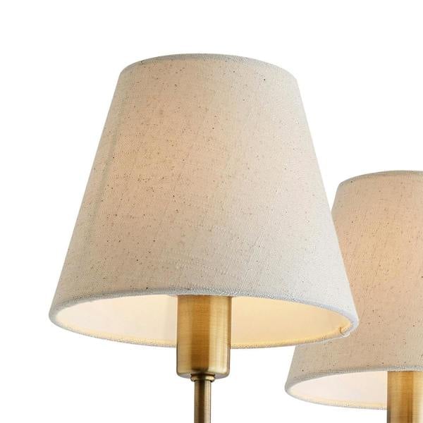 Pagazzi Lighting Taliah 3-Light Antique Brass Semi-Flush Ceiling Light