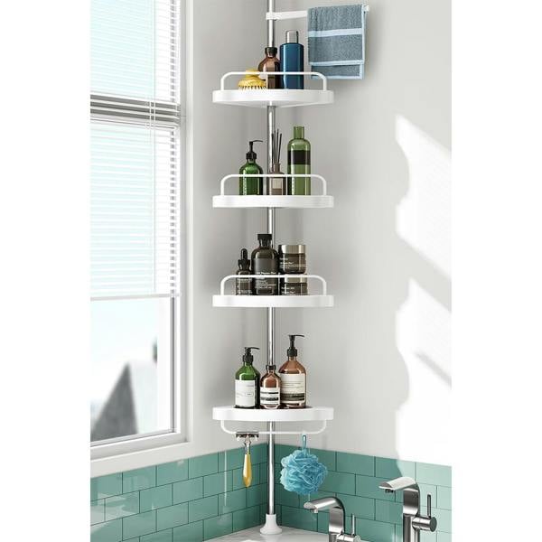 Havendro 4-Tier Telescopic Bathroom Corner Shelf Wall Mount Shower Caddy Storage Organizer