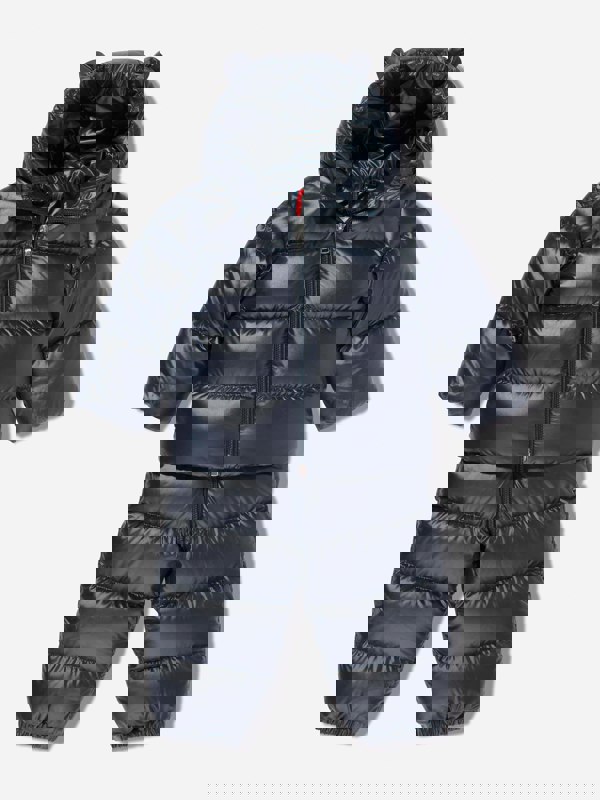 Moncler Enfant Baby Down Padded Snowsuit in Navy