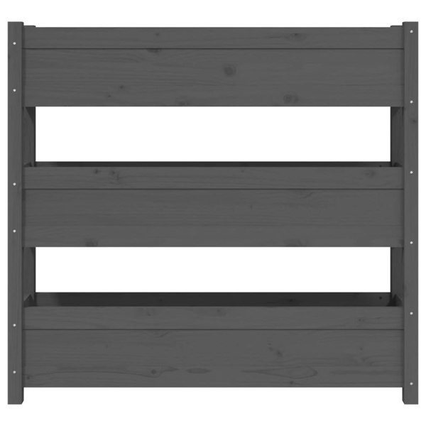 Berkfield Planter Grey 112x25x104.5 cm Solid Wood Pine