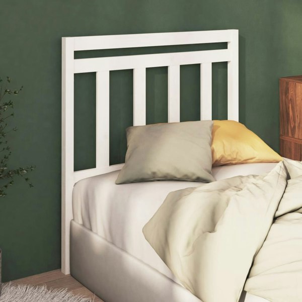 Berkfield Bed Headboard White 106x4x100 cm Solid Wood Pine