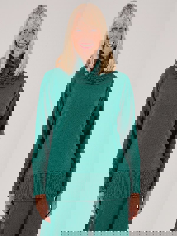 PennyPlain Rib Hem Cowl Tunic -  Dragonfly