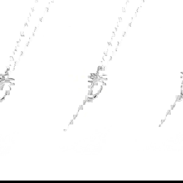 Say It With Winged Diamond Initial Necklace - Sterling Silver