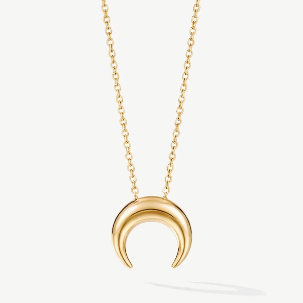 Muchv Small Horn Necklace in 18k Gold or Silver