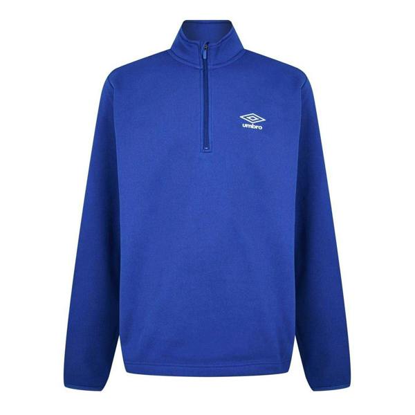 Umbro Mens Club Essential Quarter Zip Regular Sweatshirt - Royal Blue - 