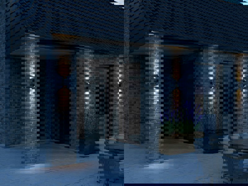 Nordlux Nico Round 22 | Wall light | Black