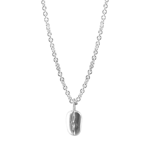 Anchor & Crew GUSTATORY Coffee Bean Silver Necklace Pendant