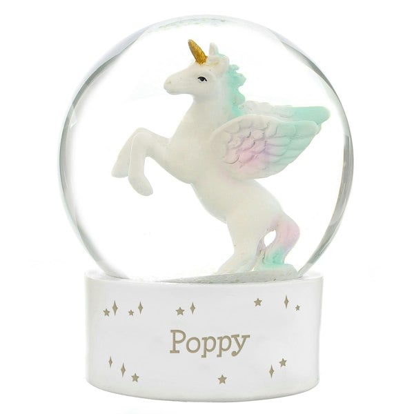 Personalised Memento Company Personalised Unicorn Name Snow Globe