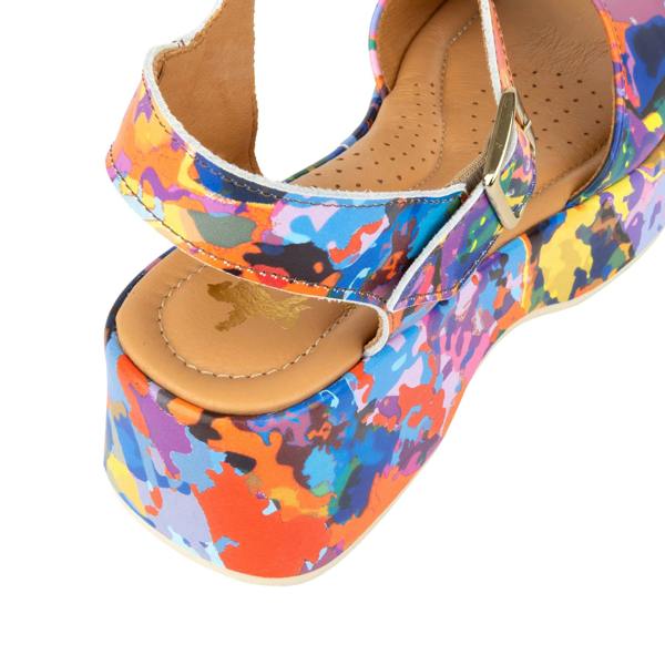 Embassy London Palm Rise - Summer Colours - Women's Leather Platform Sandal